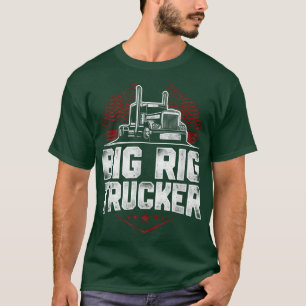 Trucker Truck Driver Vintage Big Rig Trucker  T-Shirt