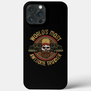 Trucker Truck Driver Vintage World'S Most Awesome iPhone 13 Pro Max Case