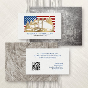 Trucker Trucking Patriotic Business Card