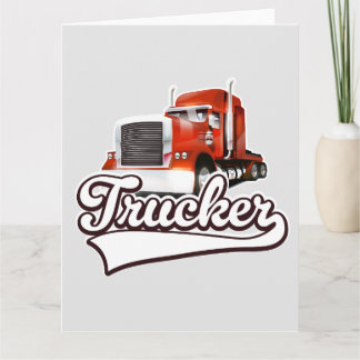 Trucker vintage logo card