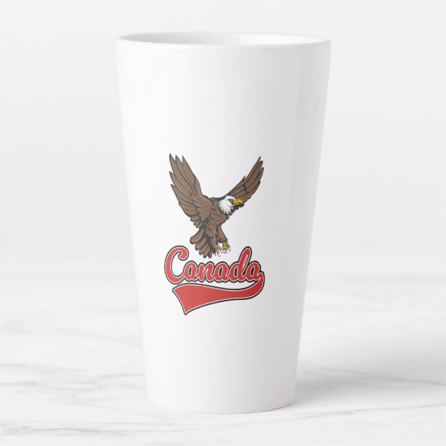 Trucker vintage logo latte mug (Front)