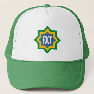 TRUCKER white/green FOOT cap