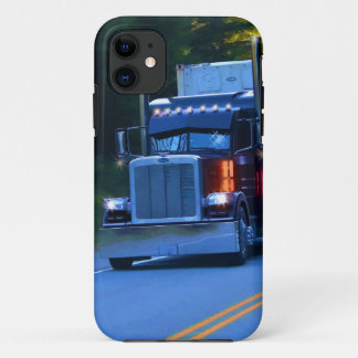 Truckers, Big Rig Cargo Truck Art iPhone 11 Case