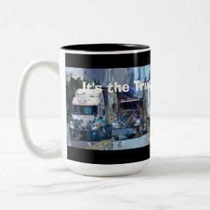 TRUCKERS BIG RIG TRUCK STOP COFFEE MUGS