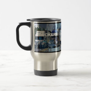 TRUCKERS BIG RIG TRUCK STOP COFFEE MUGS