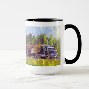 TRUCKERS BIG RIG TRUCK STOP DRINKING MUGS
