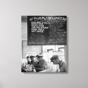 Trucker's Cafe, 1940 Canvas Print