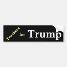 Truckers for Trump Bumper Sticker.