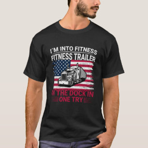 Truckers I'm Into Fitness Trucker USA Flag Vintage T-Shirt