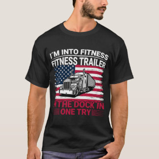 Truckers I'm Into Fitness Trucker USA Flag Vintage T-Shirt