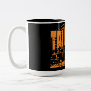 Truckers Long Haul Transport Two-Tone Coffee Mug