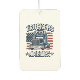 Truckers Move America Vintage Truck Shirt Design_1 Air Freshener
