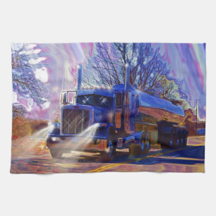 Truckers Tanker Lorry Heavy Transport Gift Kitchen Towel
