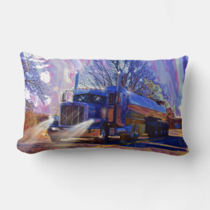 Truckers Tanker Lorry Heavy Transport Gift Lumbar Pillow