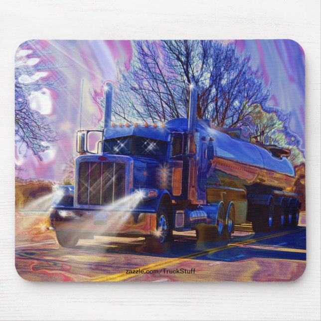 Truckers Tanker Lorry Heavy Transport Gift Mouse Pad (Front)
