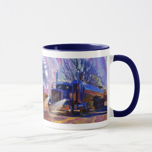 Truckers Tanker Lorry Heavy Transport Gift Mug (Right)
