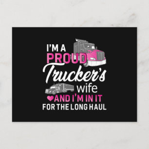 Truckers Wife Truck Driver Truckers Girl Gift Idea Postcard