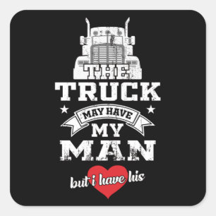 Truckers Wife Truck Driver Truckers Love Gift Idea Square Sticker