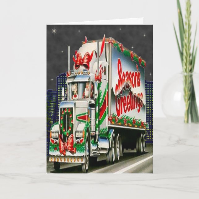 Truckin Père Noël - carte de voeux (Devant)
