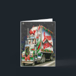 Truckin Santa - Note Card<br><div class="desc">Note Card with truckin santa print design</div>