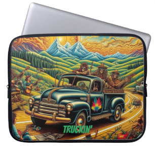 Truckin' - Sun-Kissed Road Trip Laptop Sleeve