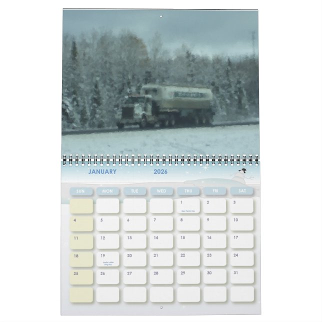 Trucking Across The Country Calendar (Jan 2026)