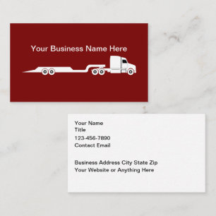 Trucking And Freight Courier Business Cards