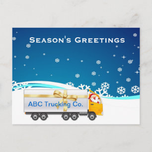 Trucking Business Holiday Postcard