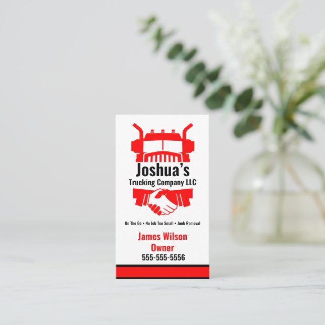 Trucking Company Business Card (Standing Front)