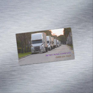 Trucking Company Truck  Magnetic Business Card