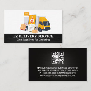 Trucking Delivery Services   Online Tech App Business Card