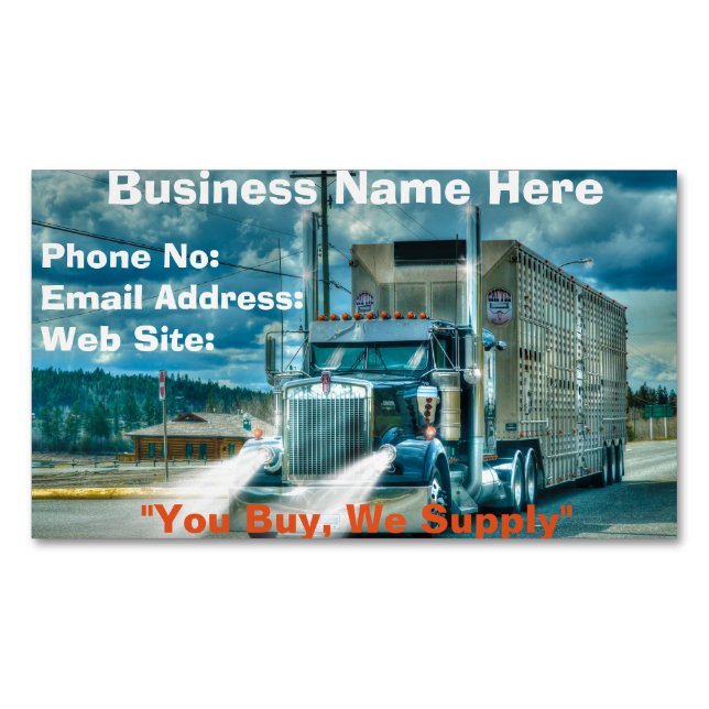Trucking Firms Delivery Transport Biz Cards (Front)