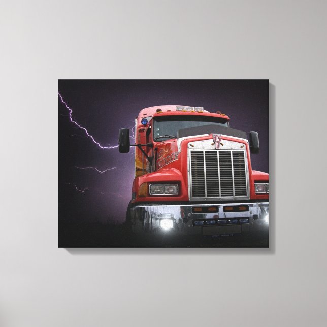 Trucking In Lighting Canvas Print (Front)