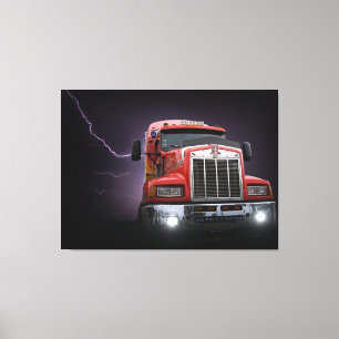 Trucking In Lighting Canvas Print