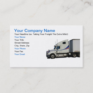 Trucking Industry Business Card