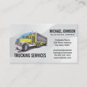 Trucking Services   Transport Driver Business Card