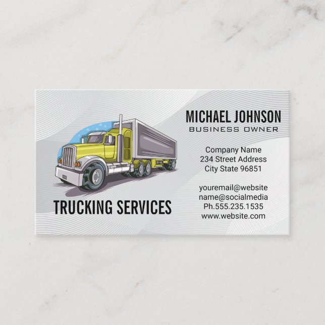 Trucking Services | Transport Driver Business Card (Front)