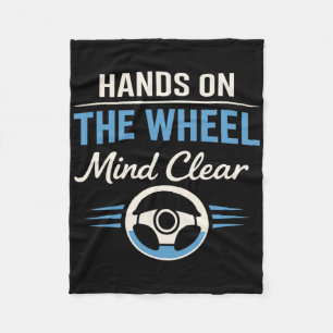 Trucking Therapy Road Is My Therapy Trucker Mental Fleece Blanket