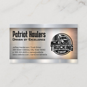 Trucking Transport   Deliveries Business Card
