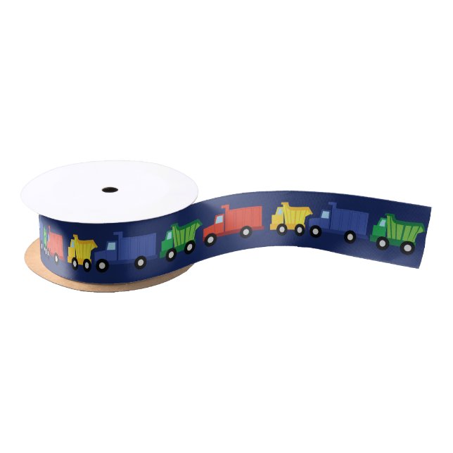 Trucks Baby Shower Satin Ribbon (Spool)