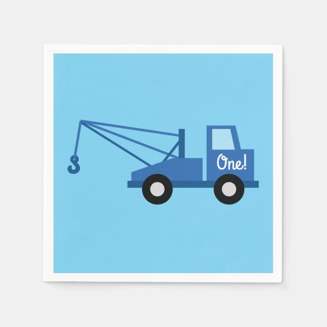 Trucks Birthday Party Napkin (Front)