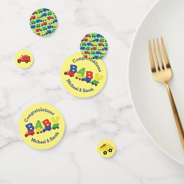 Trucks Boy Baby Shower Construction Cute Confetti (Group)