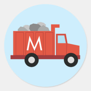 Trucks Boys Cute Kid's Name Envelope Seal Stickers