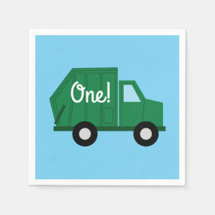 Trucks Cars Cute 1st Birthday Party Theme Napkin