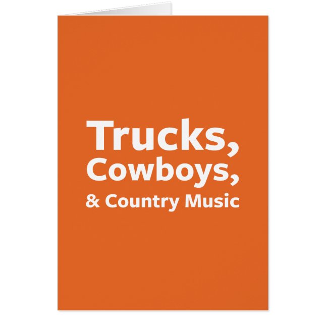 Trucks, Cowboys and Country Music (Front)
