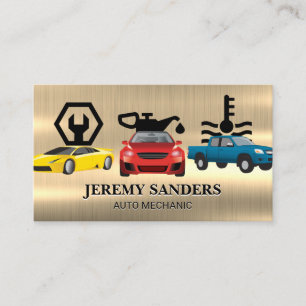 Trucks Exotics and Sports Cars Auto Service Business Card