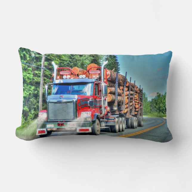 Trucks for Truckers & Truck-lovers Lumbar Pillow (Front)