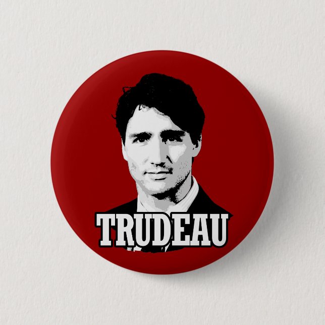 Trudeau 2 Inch Round Button (Front)