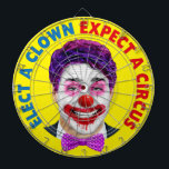 Trudeau clown face, elect a clown expect a circus dartboard<br><div class="desc">Trudeau clown face,  elect a clown expect a circus Dart Board</div>
