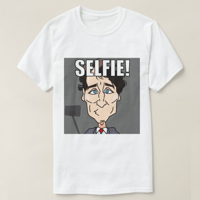 Trudeau Selfie T-Shirt (Design Front)